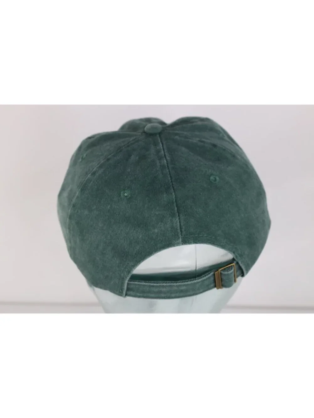 Vintage 90s Y2K Streetwear Faded Stonewash Blank Cotton Dad Hat Cap Green